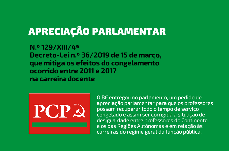 PCP - Pedido de apreciação parlamentar