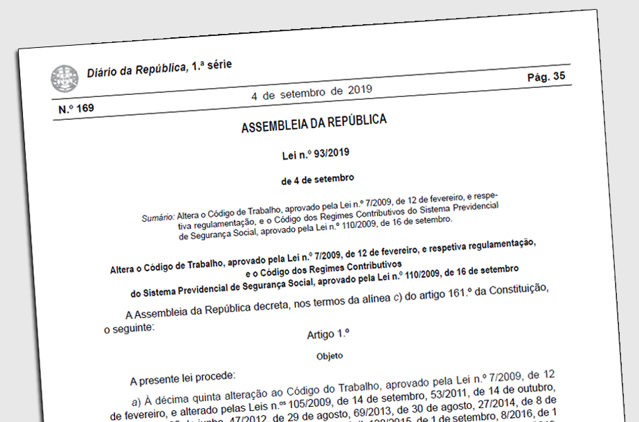 Altera O Código Do Trabalho - 