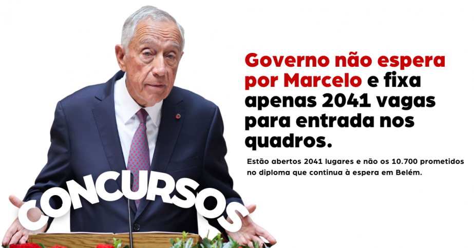 Governo não espera por Marcelo e fixa apenas 2041 vagas para entrada nos quadros