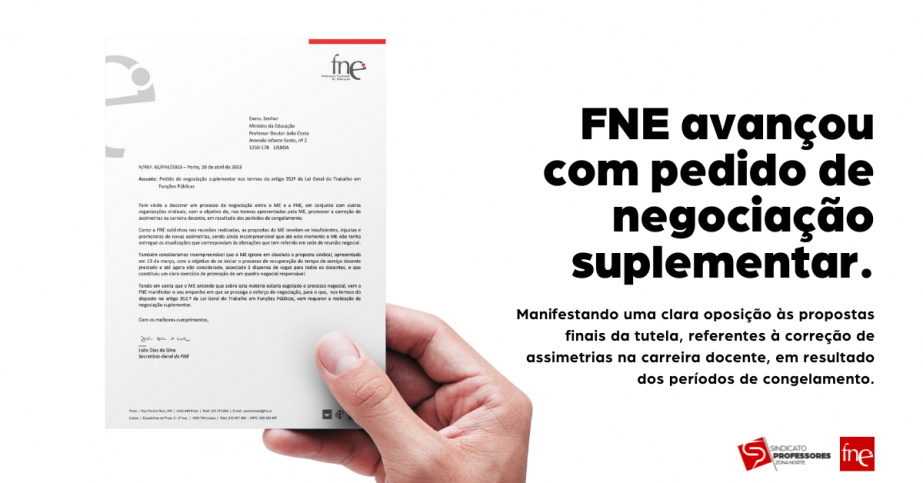 FNE avançou com pedido de negociação suplementar
