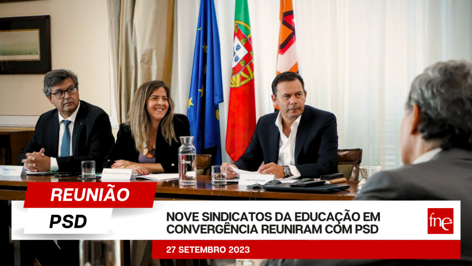 Nove Sindicatos da Educação em convergência reuniram com PSD