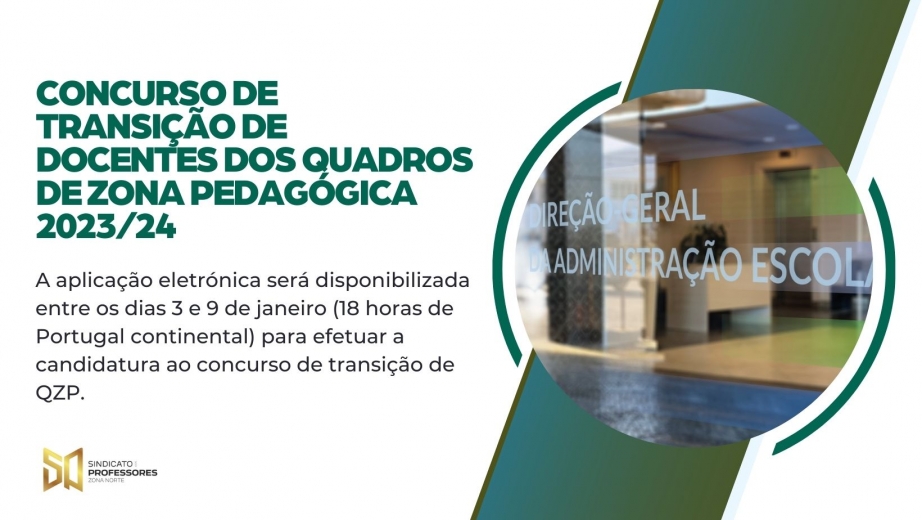 Concurso de Transição de Docentes dos Quadros de Zona Pedagógica 2023/24